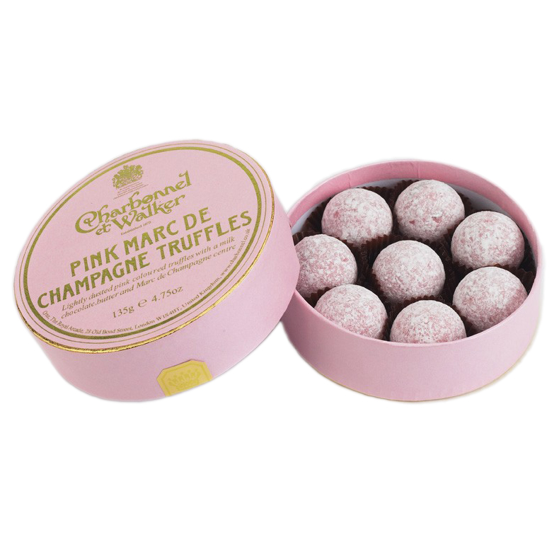 Buy For Home Delivery Charbonnel - Pink Marc de Champagne Truffles (135g) Online